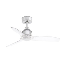 FARO - Ventilador JUST FAN XS diámetro 910mm cromo palas transparentes