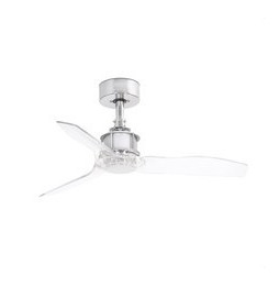 FARO - Ventilador JUST FAN XS diámetro 910mm cromo palas transparentes