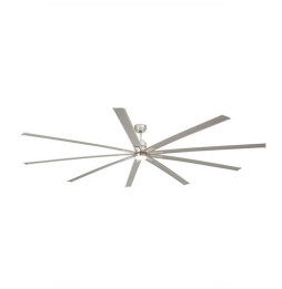 FARO - Ventilador MANHATTAN diámetro 2440mm 9 palas LED 15W 3000K níquel mate