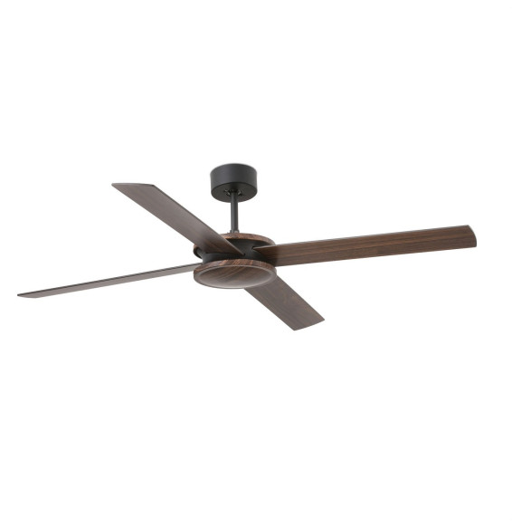 FARO - Ventilador POLEA diámetro 1320mm 4 palas marrón