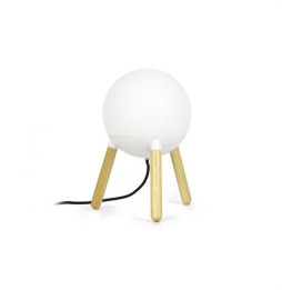 FARO - Luminaria sobremesa MINE E27 40W difusor policarbonato blanco