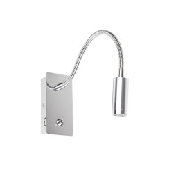 FARO - Aplique JULIET lector con USB cromo LED 3W 3000K