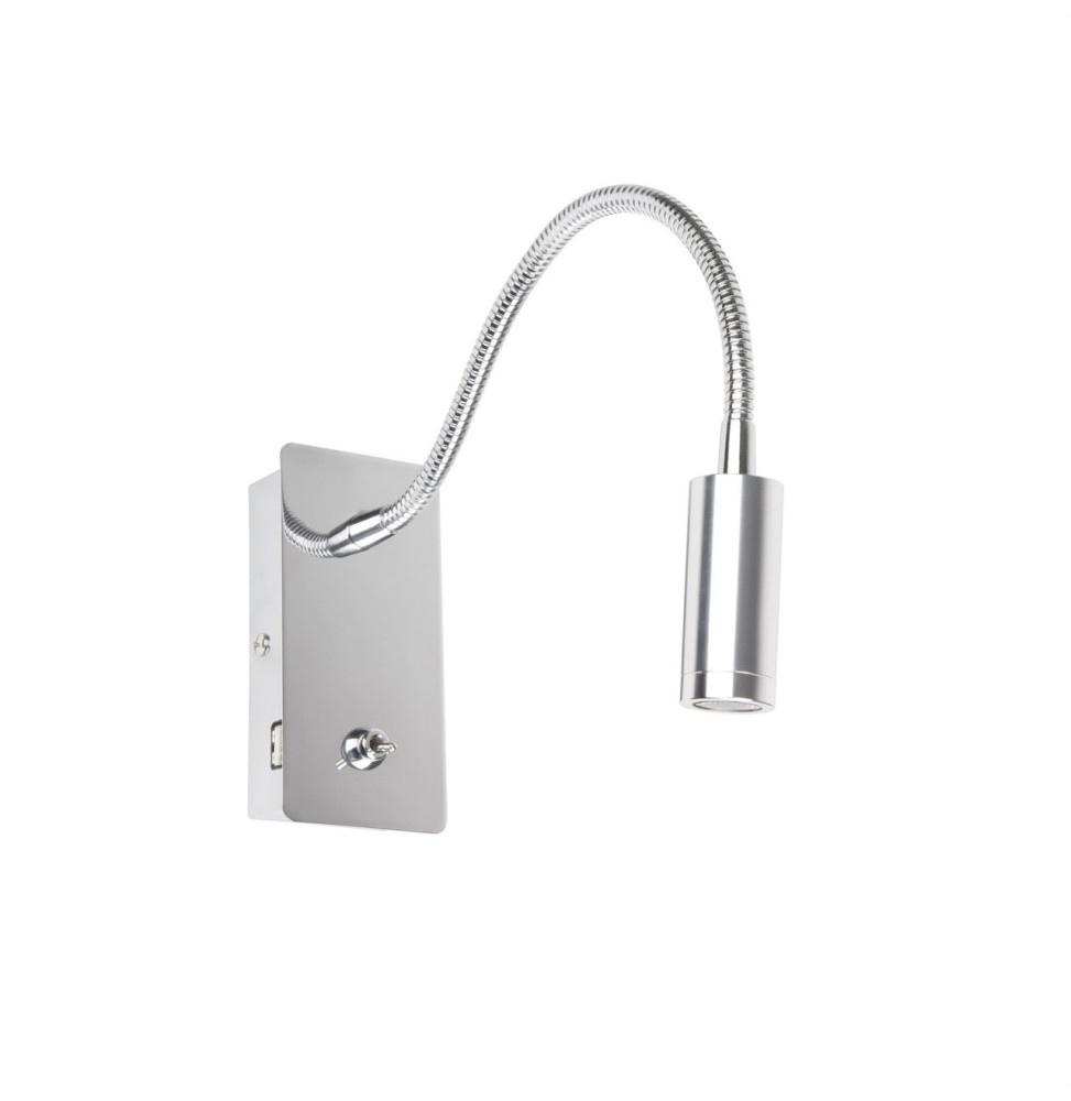 FARO - Aplique JULIET lector con USB cromo LED 3W 3000K