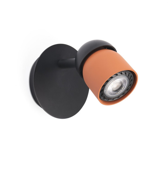 FARO - Aplique COCO negro / terracota 1xGU10