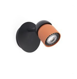 FARO - Aplique COCO negro / terracota 1xGU10