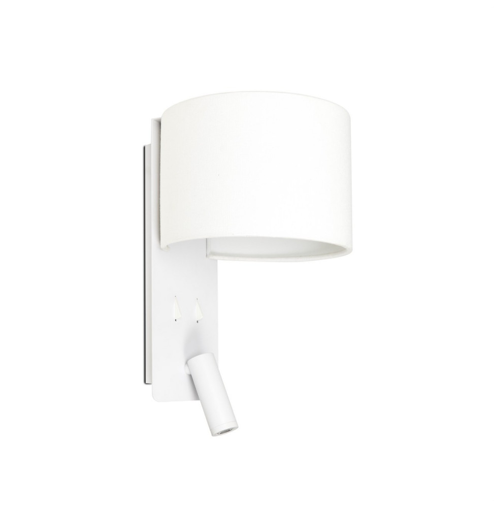FARO - Aplique FOLD blanco 1xE27 con lector LED 3W