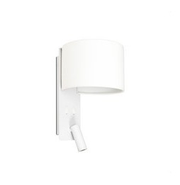 FARO - Aplique FOLD blanco 1xE27 con lector LED 3W