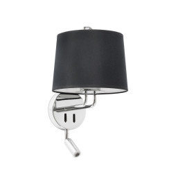 FARO - Aplique MONTREAL cromo E27 lector LED 1-3W 2700K