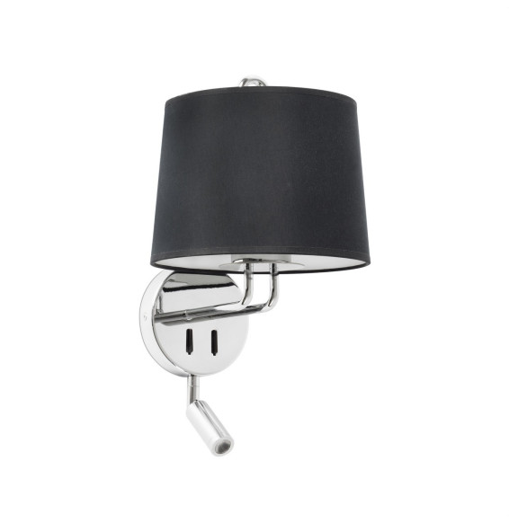 FARO - Aplique MONTREAL cromo E27 lector LED 1-3W 2700K