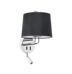 FARO - Aplique MONTREAL cromo E27 lector LED 1-3W 2700K