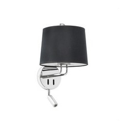 FARO - Aplique MONTREAL cromo E27 lector LED 1-3W 2700K