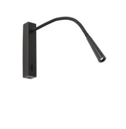 FARO - Aplique FLIN lector negro 3W 3000K 280lm