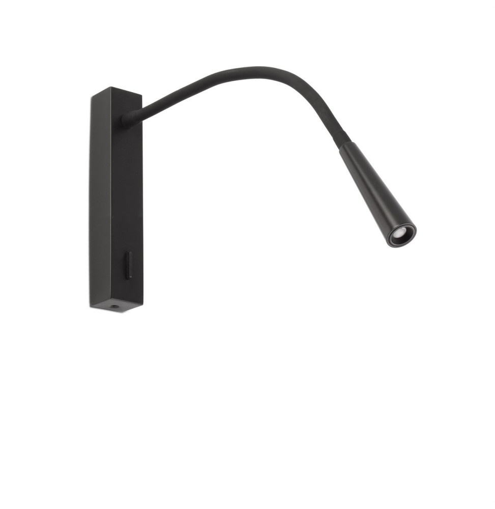FARO - Aplique FLIN lector negro 3W 3000K 280lm