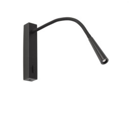 FARO - Aplique FLIN lector negro 3W 3000K 280lm