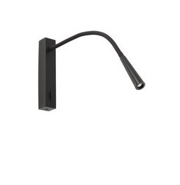 FARO - Aplique FLIN lector negro 3W 3000K 280lm