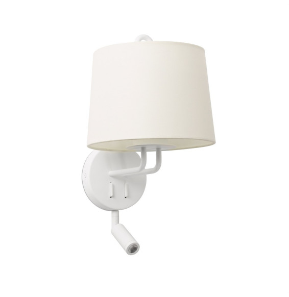 FARO - Aplique MONTREAL blanco E27 lector LED 1-3W 2700K