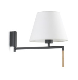 FARO - Aplique RON 1xE27 gris oscuro