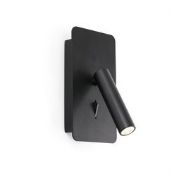 FARO - Aplique SUAU lector negro USB LED 3W