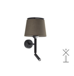 FARO - Aplique SAVOY negro 1xE27 lector LED 3W