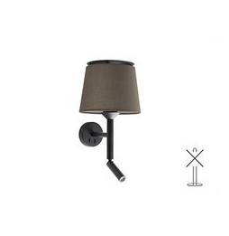 FARO - Aplique SAVOY negro 1xE27 lector LED 3W