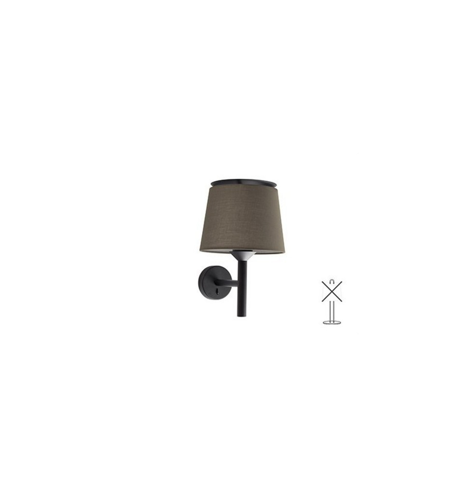 FARO - Aplique SAVOY negro 1xE27