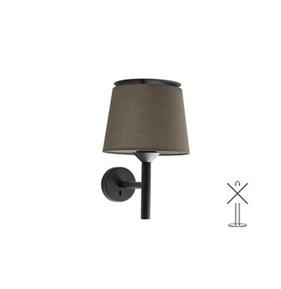 FARO - Aplique SAVOY negro 1xE27