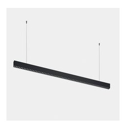 LedsC4 - Luminaria lineal Infinite Slim individual colgante 1680mm 43.1 3000K CRI 90 ON-OFF negro IP40 4423lm