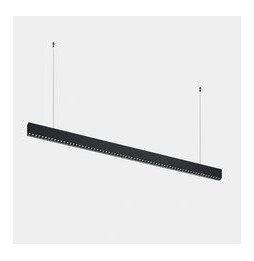LedsC4 - Luminaria lineal Infinite Slim individual colgante 1680mm 43.1 3000K CRI 90 ON-OFF negro IP40 5221lm