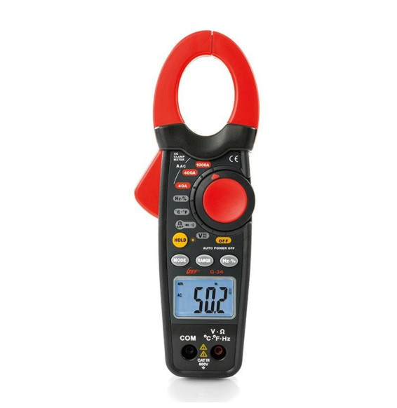 HT-INSTRUMENTS - Pinza amperimetrica G34 1000A CA temperatura capacidades