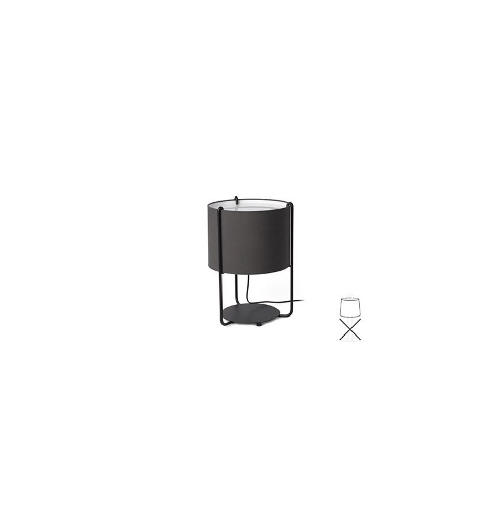 FARO - Pantalla DRUM diámetro 300x220x diámetro 300 antracita SM