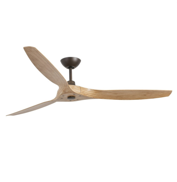 FARO - Ventilador MOREA diámetro 1520mm marrón claro 3 palas