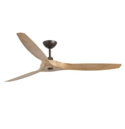 FARO - Ventilador MOREA diámetro 1520mm marrón claro 3 palas