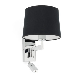 FARO - Aplique ARTIS con lector cromo pantalla negra