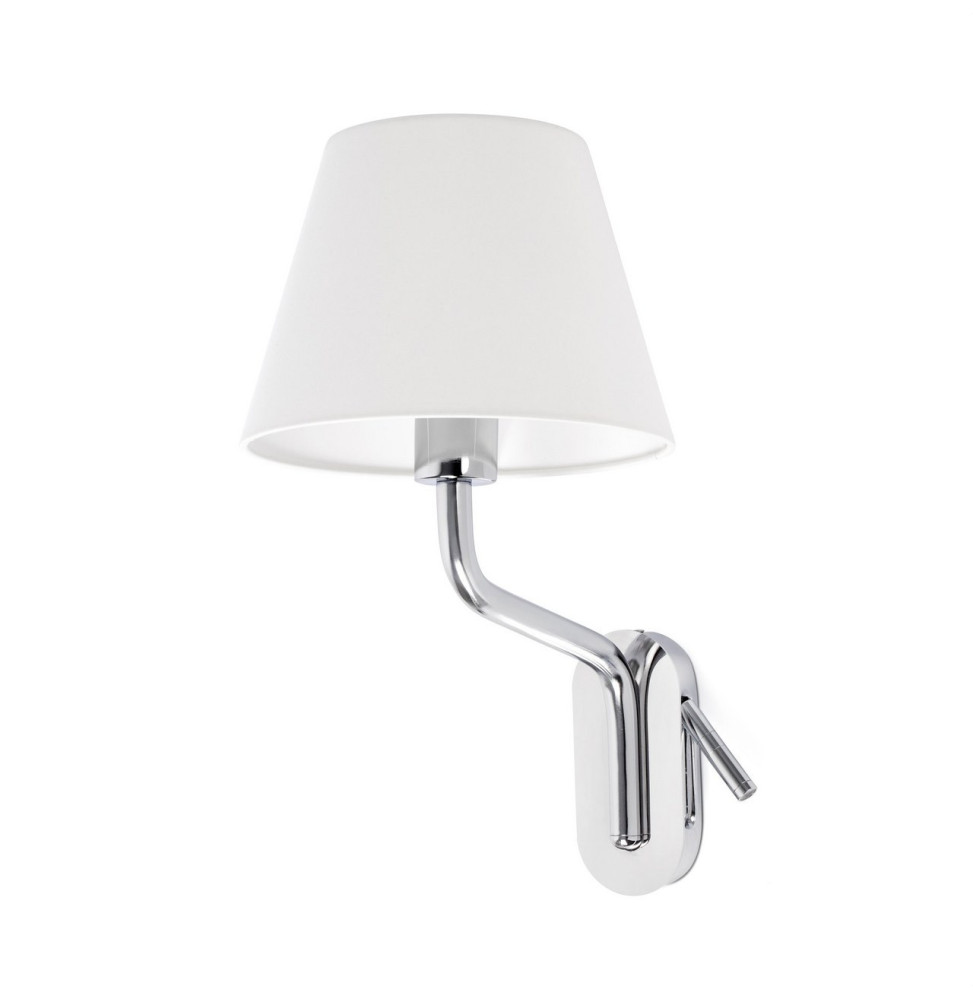 FARO - Aplique ETERNA cromo E27 15W lector izquierda LED