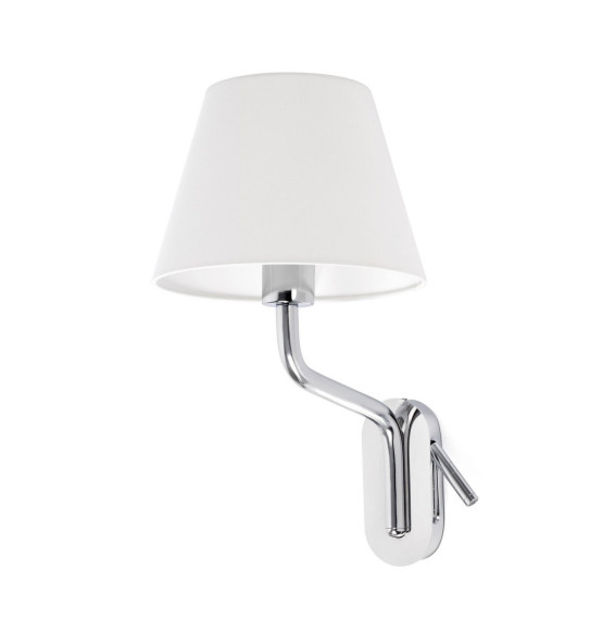 FARO - Aplique ETERNA cromo E27 15W lector izquierda LED