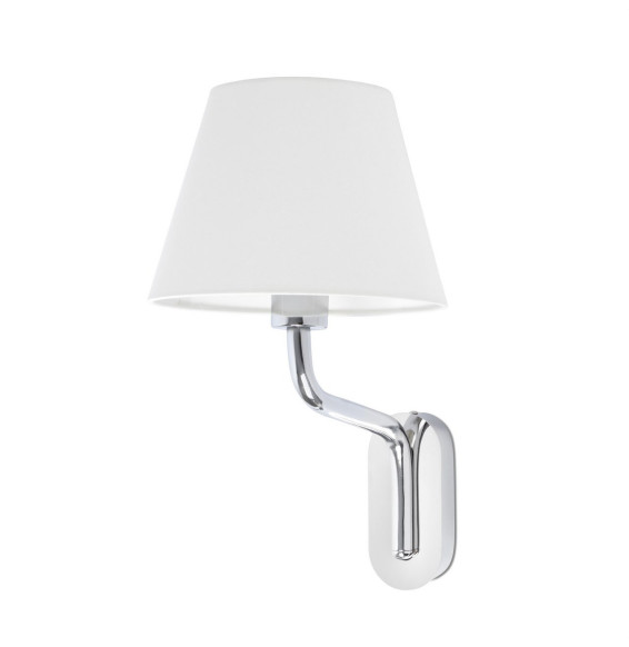 FARO - Aplique ETERNA cromo E27 15W pantalla blanca