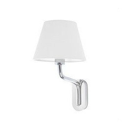 FARO - Aplique ETERNA cromo E27 15W pantalla blanca