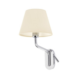 FARO - Aplique ETERNA cromo E27 15W lector izquierda LED