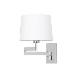 FARO - Aplique ARTIS articulado cromo pantalla blanca