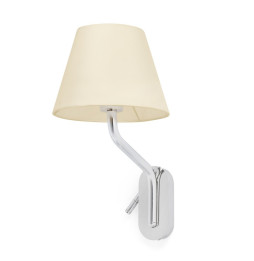 FARO - Aplique ETERNA cromo E27 15W lector derecha LED