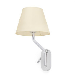 FARO - Aplique ETERNA cromo E27 15W lector derecha LED