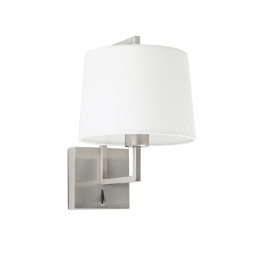 FARO - Aplique FRAME níquel mate pantalla blanca diámetro 215