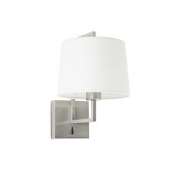 FARO - Aplique FRAME níquel mate pantalla blanca diámetro 215