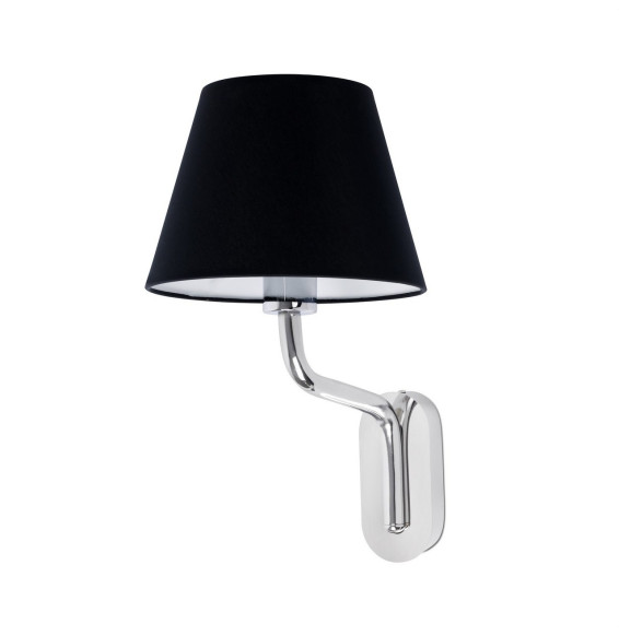 FARO - Aplique ETERNA cromo E27 15W pantalla negra