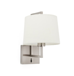 FARO - Aplique FRAME níquel mate pantalla beige diámetro 215