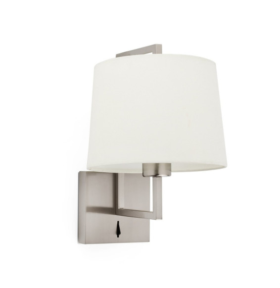 FARO - Aplique FRAME níquel mate pantalla beige diámetro 215