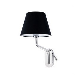 FARO - Aplique ETERNA cromo E27 15W lector izquierda LED