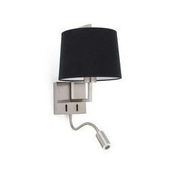 FARO - Aplique FRAME con lector LED níquel mate pantalla