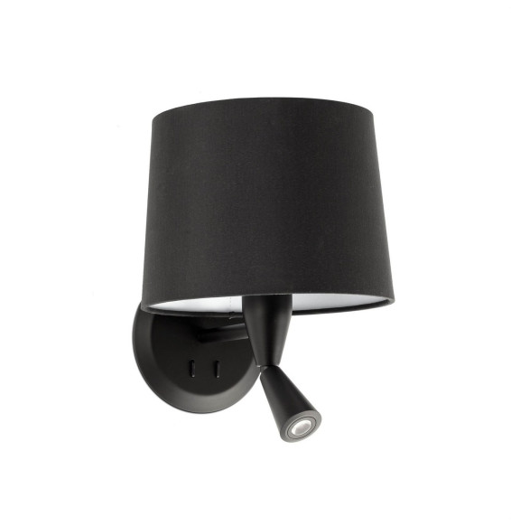 FARO - Aplique CONGA lector negro E27 diámetro 215x160 negro