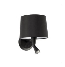 FARO - Aplique CONGA lector negro E27 diámetro 215x160 negro